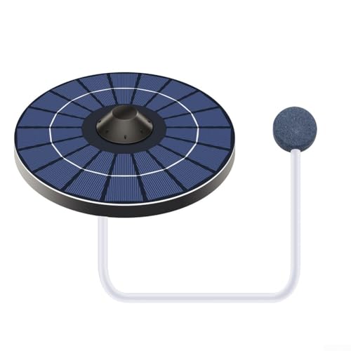 HpLive 6V 2,5W Solar Teichbelüfter, Solarbetriebene Teichbelüfter-Sauerstoffpumpe mit Luftschlauch und Sprudelstein, Teich Sauerstoffpumpe für Wasserzirkulation im Garten von HpLive
