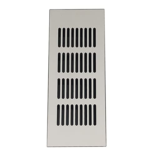 HpLive 80 x 150–400 mm Aluminium-Lüftungsgitter, rechteckig, Lüftungsschlitz, Schuhschrank, Luftgitter, Silber, Lamellen, Grill, Lüftungsgitter, Abdeckung für Lüftungsgitter von HpLive