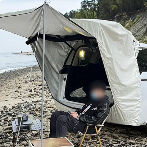 HpLive Auto Camping Sonnenschutz Zelt Heckzelt mit Magnetbefestigung für SUV MPV, Wasserdicht Moskitonetz Doppelschicht Design(MPV-mit Stützstange) von HpLive