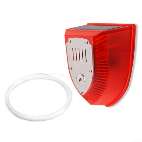 HpLive Bewegungsmelder aussen，elektronischer wachhund，Solar Außen Bewegungsmelder Alarm LED Blinklicht 129db für Hause, Bauernhof(Zug Kabel) von HpLive