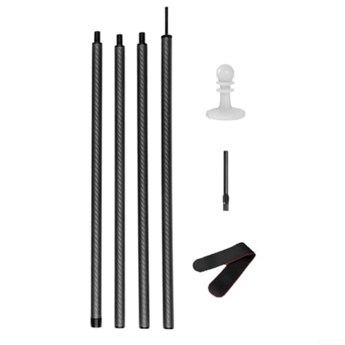 HpLive Carbon Fiber Tarp Poles Lightweight Adjustable Canopy Awning Tent Rods Multi‑Section Collapsible Design(1.95m) von HpLive