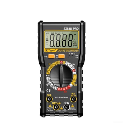 HpLive Digital Multimeter mit wiederaufladbarem Akku, AC/DC-Spannungsmessung, NCV-Berührungsloser Spannungsprüfer, Kapazitäts- und Transistortest von HpLive