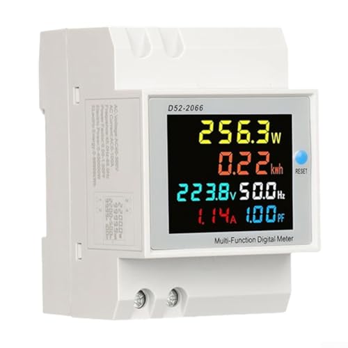 HpLive Digitaler Energiezähler 6-in-1 AC 40-300V LCD-Anzeige Stromzähler Einphasig Hutschiene Multifunktional Messgerät, 80x54x48mm HpLive Digitaler Energiezähler 6-in-1 AC 40-300V LCD-Anzeige Stromzähler Einphasig Hutschiene Multifunktional Messgerät, 80x54x48mm von HpLive
