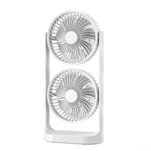 HpLive Doppelkopf Tischventilator USB Wiederaufladbar Mit 3 Geschwindigkeitsstufen Für Schreibtisch Schlafzimmer Büro HpLive Doppelkopf Tischventilator USB Wiederaufladbar Mit 3 Geschwindigkeitsstufen Für Schreibtisch Schlafzimmer Büro von HpLive