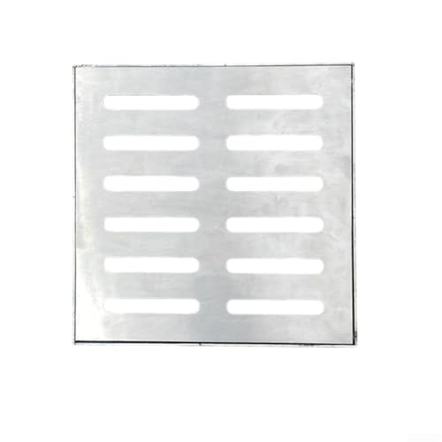 HpLive Drainageabdeckung aus Edelstahl mit dekorativem Rahmen, rutschfeste gebürstete Oberfläche, zweireihiges Lochdesign für schnellen Wasserfluss(250 * 250 * 20 * 2mm) von HpLive