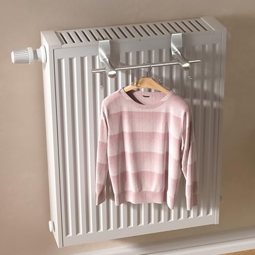 HpLive Edelstahl Handtuchhalter ，Handtuchhalter Heizung für Heizkörper Verstellbar Handtuchtrockner Heizung Handtuchstange Badheizkörper Wäscheständer Belastbar bis 10kg(40cm) von HpLive