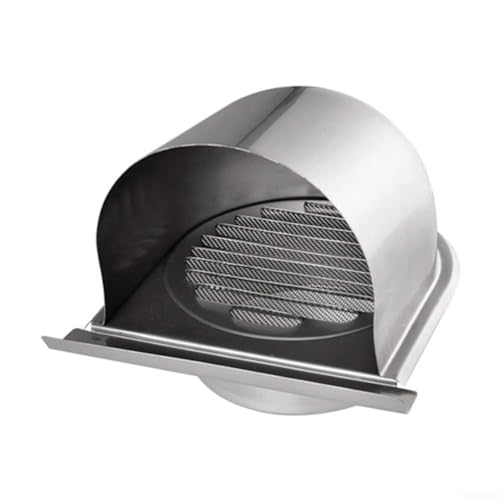 HpLive Edelstahl Lüftungsgitter Abluftgitter Wetterschutzgitter, Eingebautes Insektenschutzgitter, Wandmontierten Abgasabzug(100mm) von HpLive
