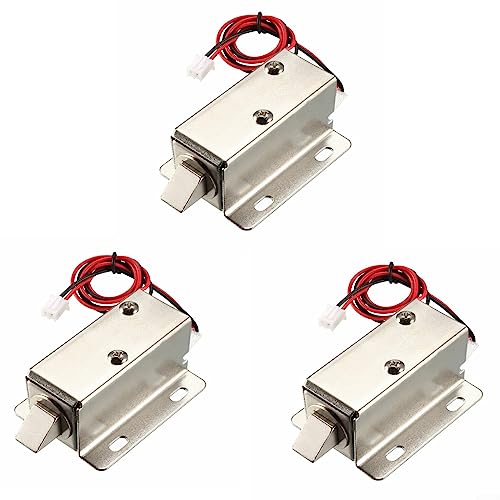 HpLive Elektronische Türverriegelung Schlossfalle, Türfach unter Zunge Elektroschloss DC 12V Solenoid Release Solenoid Slant Plug Slim Design Lock von HpLive