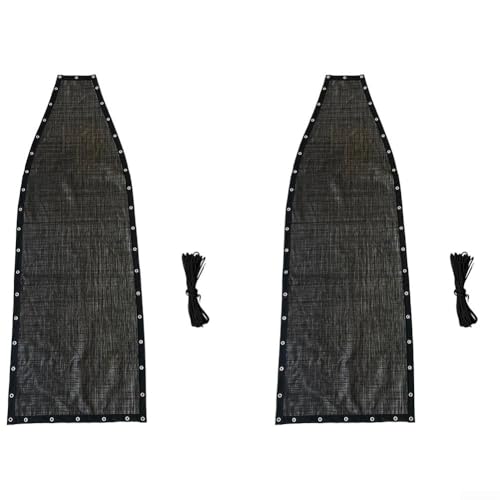 HpLive Ersatz Sitzbezug für Hängesessel Textilene Schaukelstuhl 64x197x23cm Outdoor Gartenmöbel Ersatzstoff Schwarz Grau(2pcs without pockets) von HpLive