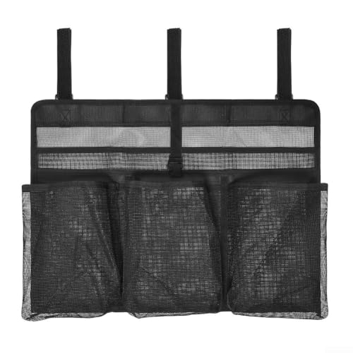 HpLive Faltbarer Camping Mesh Geschirr Abtropfständer für 4–6 Personen, Hängender Küchenorganizer für Wohnmobil, Outdoor und BBQ, Schwarz 55x40 cm von HpLive