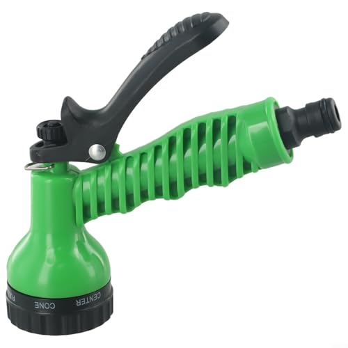 HpLive Garten Handbrause Gartenschlauch Sprühaufsatz Düse Gartenwasser ，7 Multi Sprays für Bewässerung Pflanzen oder Rasen(green) von HpLive
