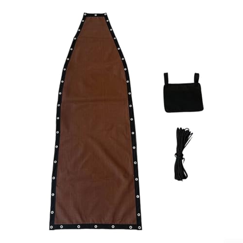 HpLive Hängesessel Ersatzbezug Textilene Schaukelsessel Ersatzstoff 64x197x23cm Kaffeebraun für Garten Terrasse(1pc with pockets) von HpLive