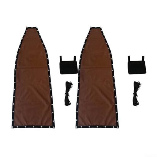 HpLive Hängesessel Ersatzbezug Textilene Schaukelsessel Ersatzstoff 64x197x23cm Kaffeebraun für Garten Terrasse(2pcs with pockets) von HpLive