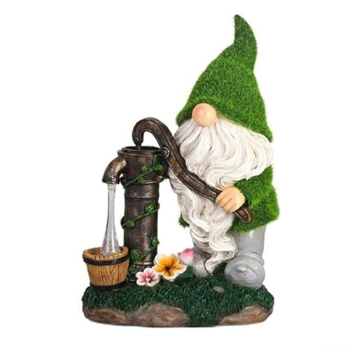 HpLive Harz Solar Gartenzwerge Statue mit LED Beleuchtung, Wetterfestes Gartendeko Ornament mit Solarbetrieb für Rasen, Terrasse und Hof HpLive Harz Solar Gartenzwerge Statue mit LED Beleuchtung, Wetterfestes Gartendeko Ornament mit Solarbetrieb für Rasen, Terrasse und Hof von HpLive