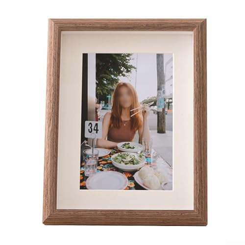 HpLive Holz Bilderrahmen 5 Zoll Hohles 3D-Design Quer/hoch Dichtefaserplatte Ohne Passepartout Tisch/Wandmontage(5 inches) von HpLive