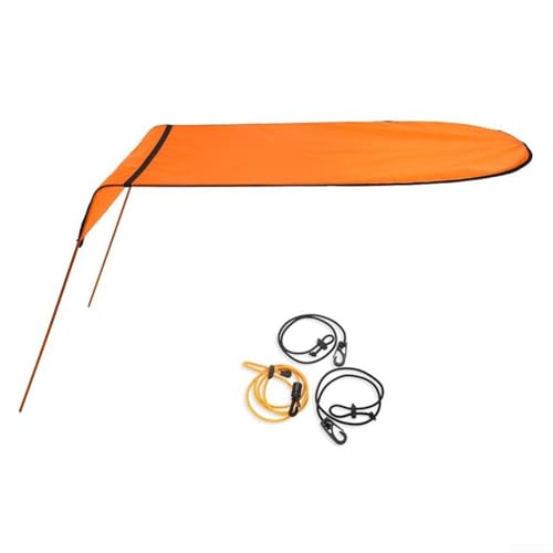 HpLive Kajak Sonnendach Faltbar Wasserdichtes Überdachung Schutzdach für Kanu Einer-Kajak Oxford Material(Orange) von HpLive