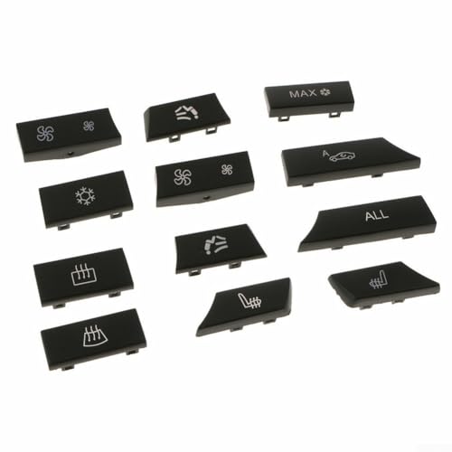 HpLive Klimaanlage Heizungsknopf,schlüsselkappe,für BMW F01 F10 F11 F07 Auto 12 Taste Schlüsselkappe Reparatur Kit A/C Heizung Schalter Trim von HpLive