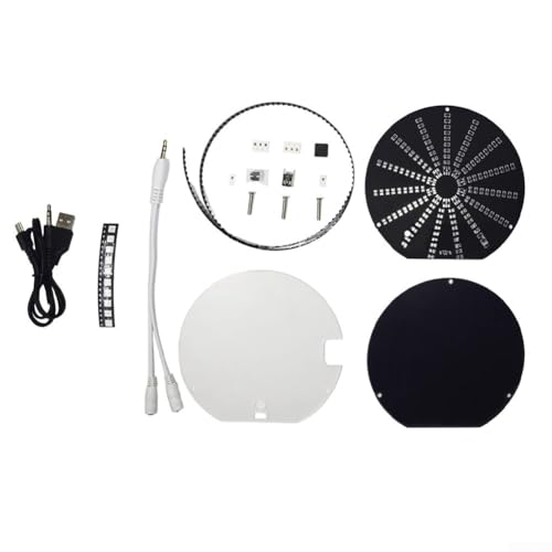 HpLive LED Musikspektrum Anzeige DIY Kit mit 135 Weißen LEDs und 10 Vollfarben LEDs, Rundform Audio Visualisierung Display Set mit Touch Steuerung HpLive LED Musikspektrum Anzeige DIY Kit mit 135 Weißen LEDs und 10 Vollfarben LEDs, Rundform Audio Visualisierung Display Set mit Touch Steuerung von HpLive