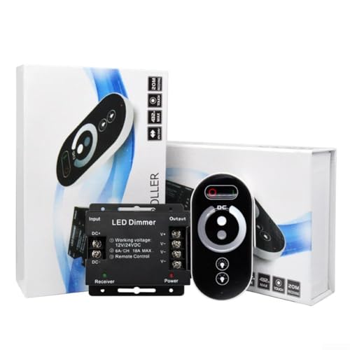 HpLive LED Streifen Controller RGB Touch Steuerung 6-Tasten mit Fernbedienung für LED Band DC 12V/24V Eisengehäuse(Dimmer) von HpLive