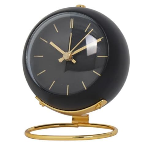 HpLive Leise Wecker mit Leuchtziffern Modern Tischuhr Analog für Schlafzimmer Studenten Büro Nachtlicht Design(Black) von HpLive