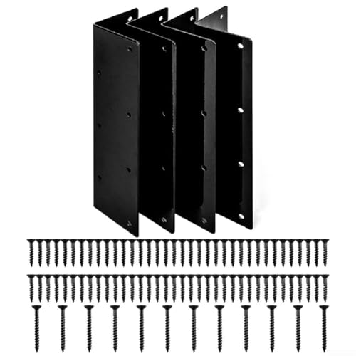 HpLive Metall Erhöhte Gartenbeet Eckverbinder mit Schrauben, Rostschutz Kohlenstoffstahl Winkel für 20-24 Zoll hohe Beete(4 pieces) von HpLive