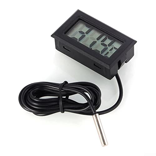 HpLive Mini LCD Digital Thermometer Temperatur Tester mit Externem Sensor für Kühlschrank, Gefrierschrank, Kühlschrank, Aquarium, Thermometer mit Sonde (5m Kabel) von HpLive