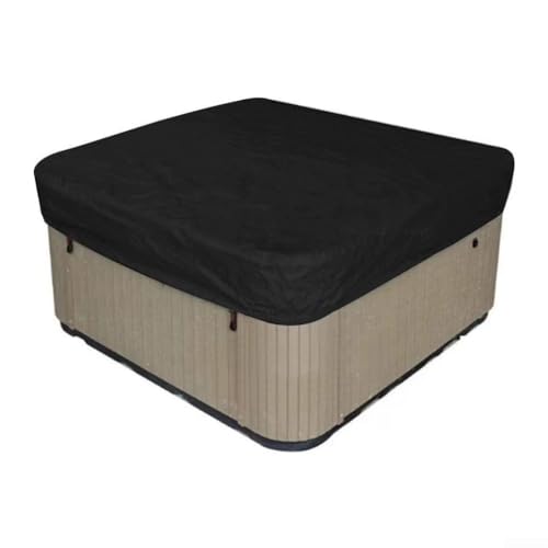 HpLive Quadratische Pool Abdeckung Wasserdicht UV-Beständig für Outdoor Garten Planschbecken, mit Kordelzug, Schwarz(231 * 231 * 30cm) von HpLive