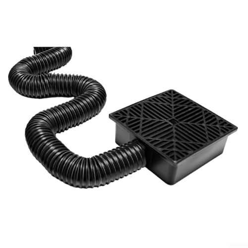 HpLive Quadratisches Auffangbecken-Ablauf-Set,Dachrinnen-Fallrohrverlängerungen,Low Profile Drain Kit für Auffangbecken, 9.05×9.05in - Underground Water für Hof, Boden und Rasen HpLive Quadratisches Auffangbecken-Ablauf-Set,Dachrinnen-Fallrohrverlängerungen,Low Profile Drain Kit für Auffangbecken, 9.05×9.05in - Underground Water für Hof, Boden und Rasen von HpLive