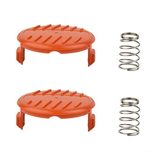HpLive Rasentrimmer Spulenabdeckung, 2 Spulendeckel mit 2 Feder für STC1815 GL4525 385022-03 von HpLive