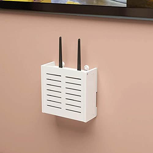 HpLive Router Wandmontage Aufbewahrungsbox, Wifi Feuchtigkeitsbeständige Router Abdeckung Dekorative Box Regal, Wohnzimmer Wandmontage Weiß Dekorative Aufhängung Rack von HpLive