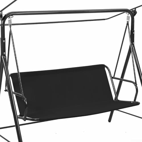 HpLive Schaukelsitzbezug 144x45x55cm Oxford 600D Wasserdicht Gartenmöbel Abdeckung für Hollywoodschaukel(144 * 45 * 55cm Schwarz) von HpLive