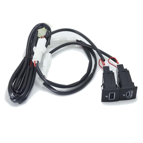 HpLive Schnellladegerät Auto USB Ladegerät Kompatibel mit 2006-2012 GTI R-Line MK5 MK6 12V Schwarz(for QC 3.0 + PD) von HpLive