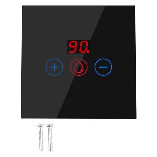 HpLive Smart WLAN Heizungsschalter 20A Touchscreen Timer Fernbedienung für Warmwasserbereiter Boiler, für Tuya App Sprachsteuerung(Schwarz) von HpLive