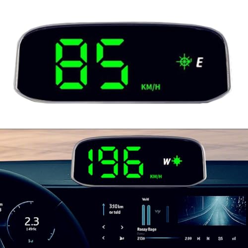 HpLive Solar GPS HUD Head-Up Display Digitaler Auto Tachometer mit Kompass und Intelligenter Lichtsensor für Armaturenbrett von HpLive