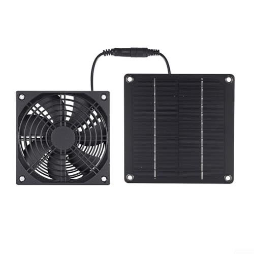 HpLive Solarbetriebener Abluftventilator 3W Ventilator mit Monokristallines Solarpanel für Innen und Außen von HpLive