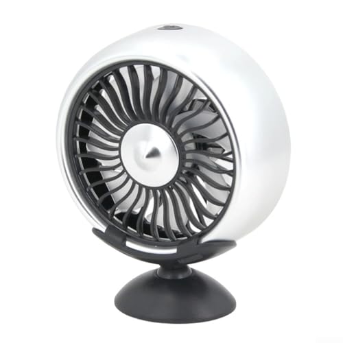 HpLive USB Auto Ventilator Kfz Lüfter Leise Fahrzeug Kühler Luftauslass mit 3 Geschwindigkeiten LED Beleuchtung(Silbernes Instrument) von HpLive