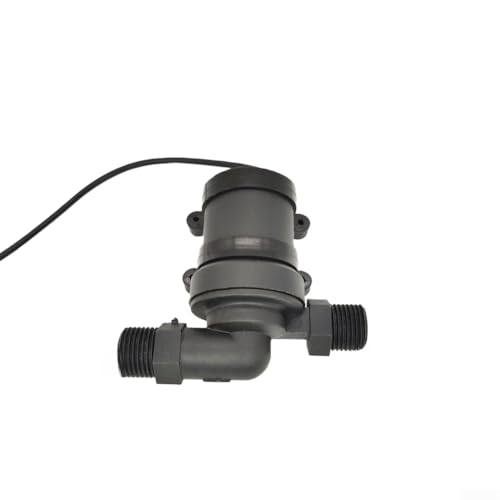 HpLive Wasserpumpe 12V Bürstenlose Mini Zentrifugalpumpe Tauchpumpe 90/180° Gewinde für Dusche Zirkulation Wasserpumpe Leise(12V-180-Thread) von HpLive