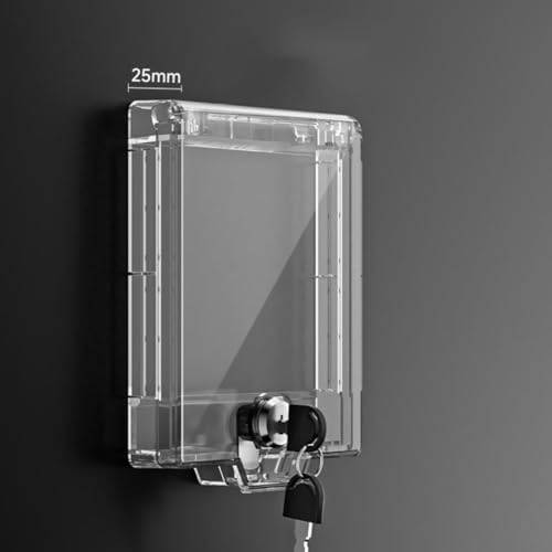 HpLive Zentralklimaanlage-Schalttafelabdeckung mit Schlüssel, Steckdosenschutz, Wasserdicht, Kindersicherheit, 128 x 94 x 25 mm(Transparentes Weiß) von HpLive