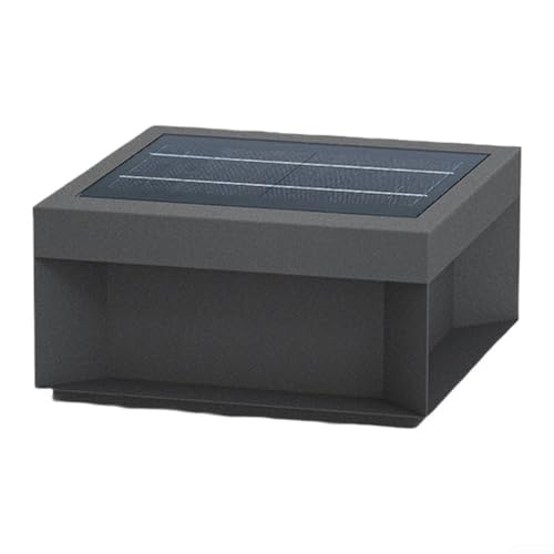 LED Solar Pfostenlichter, 20cm Außenleuchte Wasserdichte Landschaftsbeleuchtung für Terrasse Weg Eingang mit Edelstahl Glas(20cm) von HpLive