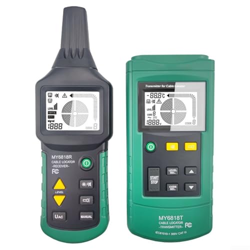 MY6818 Professioneller Kabelfinder Digitaler Leitungssuchgerät mit Sender und Empfänger für Metallrohre und Stromkabel MY6818 Professioneller Kabelfinder Digitaler Leitungssuchgerät mit Sender und Empfänger für Metallrohre und Stromkabel von HpLive