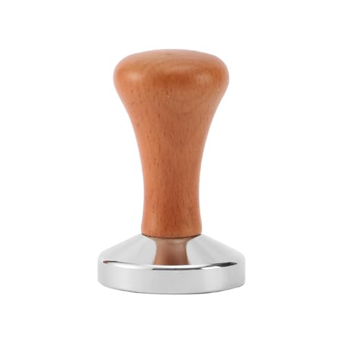 Hpamba Kaffeestempel Edelstahl Espresso Kaffee Tamper 304 Edelstahl Kaffeestampfer Espresso Tamper Kaffeestampfer Edelstahl Echtholzgriff Für Perfekten Espresso Barista-Werkzeug,Design Kaffee Tamper von Hpamba