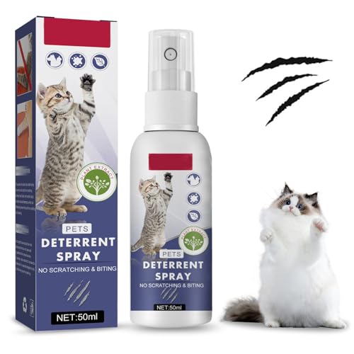 Hpbaggy Kratzfestes Spray,Anti Kratz Spray fur Katzen,Katzenfernhaltespray,Katzenabwehrspray fur Innen und AuBen,Kratzfestes fur Sofa,Mobel,schutzt lhr Zuhause 50ml. von Hpbaggy