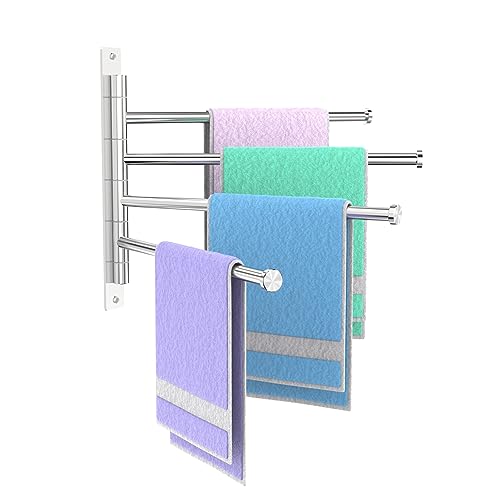 Handtuchhalter, Schwenkbar Handtuchstange 4 Armig SUS304 Edelstahl Badetuchhalter Wandmontage Küche und Garderobe Handtuchhalter, Schwenkbar Handtuchstange 4 Armig SUS304 Edelstahl Badetuchhalter Wandmontage Küche und Garderobe von Hpecen