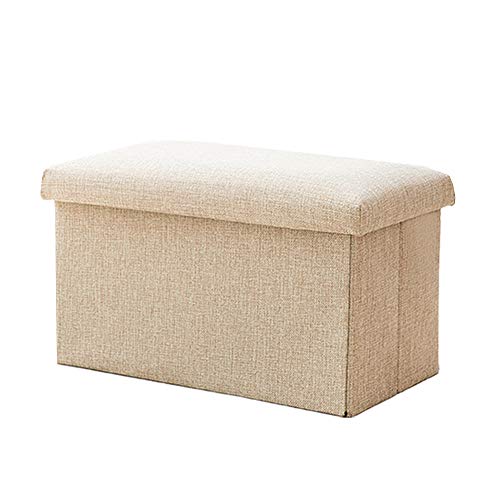 fusshocker gepolstert Couch hocker Kleiner osmanischer Stauraum Aufbewahrungshocker Hocker und Puffs graue Ottomane Hocker Aufbewahrung Puffs beige,50 * 31 * 31 von Hpera