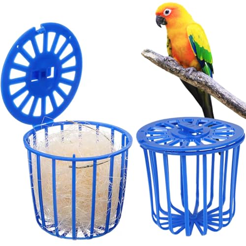 2pcs Hangable Vogelnester, Hohlkäfig, 3x3x2, 6 -Zoll -Kunststoff -Nistkasten mit Abdeckung für Käfig (Birdhouse Accessoire) von Hperu