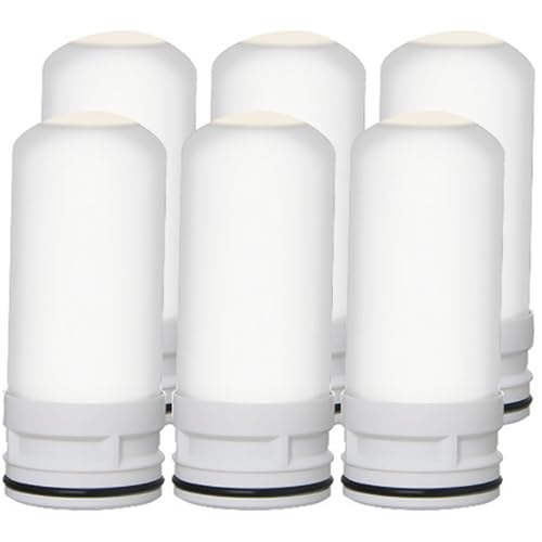 6pcs Waschbecken Wasserfilter für Wasserhahn entfernen Schlamm Sandrost Chlor, waschbarer wiederverwendbarer Wasserhahnfilter für Küchenbad Toilette, universelle Größe, Weiß, Wasserhahnwasser von Hperu