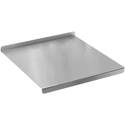 Edelstahl -Choping -Board -Gegenkanten -Choping -Brett 12x16 '' Teigboard Nicht -Schlupf -Zähler Schneidebrett mit Lippen, Edelstahl -Hackelbrettbeschütze Protektor von Hperu