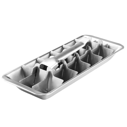 Edelstahl-Eiswürfelschale, 18-Slot mit einfacher Freisetzung, 10.9x4.4x2.2 abnehmbarer Geschirrspüler sicher für Bars Küche von Hperu