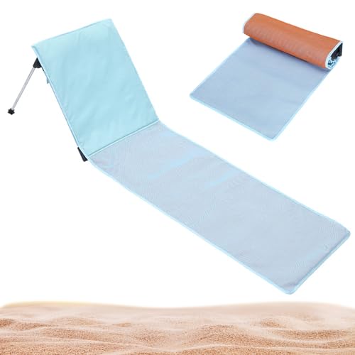 Faltbarer Strandstuhl Tragbare Heavy Duty Sunbathing Lounge mit Tragetasche für Gartenpark Camping Blue-Hsky von Hperu