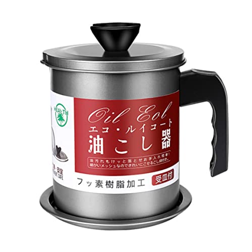 Frittieröllagerentank Fettsieb Frittier Öllagerentank 1.4 l Edelstahl Filter Netto Öltank Fettküste Topf von Hperu